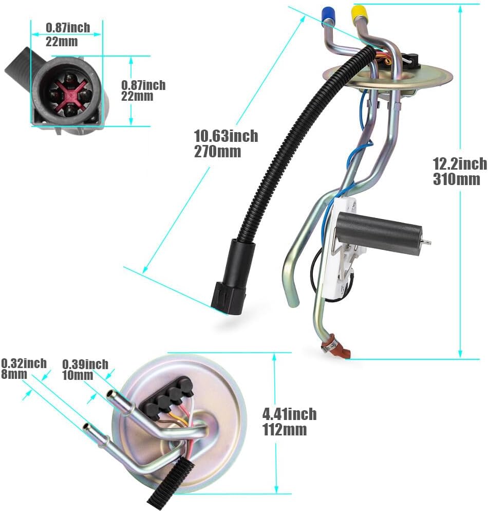 ya 9 10.24 FMSU-9DER for Ford F250 F350 1994-97 Diesel Fuel Tank Sending Unit Fit Rear