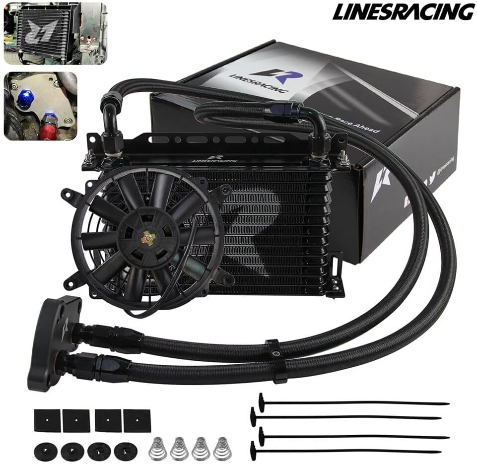 ya 12 10.8 baidi AN10 13Row Oil Cooler Kit for BMW for Mini Cooper S Super for Charger R50 R52 R53+7 Fan