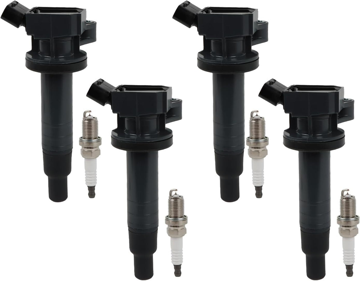 ya 9 10.24 4x Ignition Coils + 4x Iridium Spark Plugs for COROLLA for Toyota Matrix Celica00-08