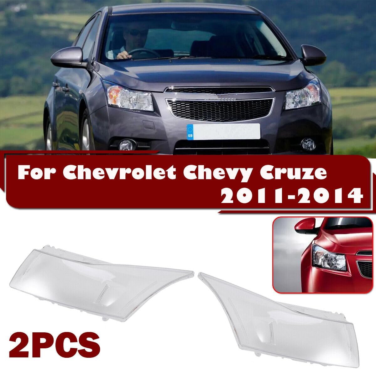ya 4 8.10 F¨¹r for Chevrolet Chevy for Cruze Scheinwerfer Linsen Streuscheiben Abdeckung 2011-2014
