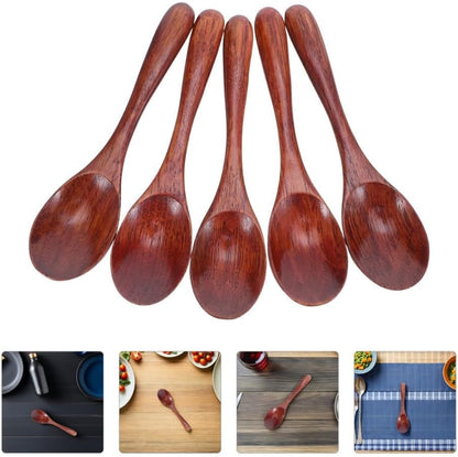 ya 14 9.20 baidi 5 PCS Japanese Lotus Spoon Child Coffee Mixing Spoons Cappuccino-1
