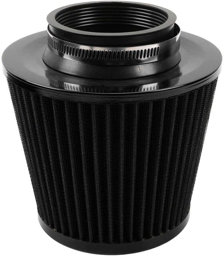 ya 13 9.15 baidi 3 76mm High Flow Inlet Cold Air Intake Cone Replacement Dry Air Filter Black