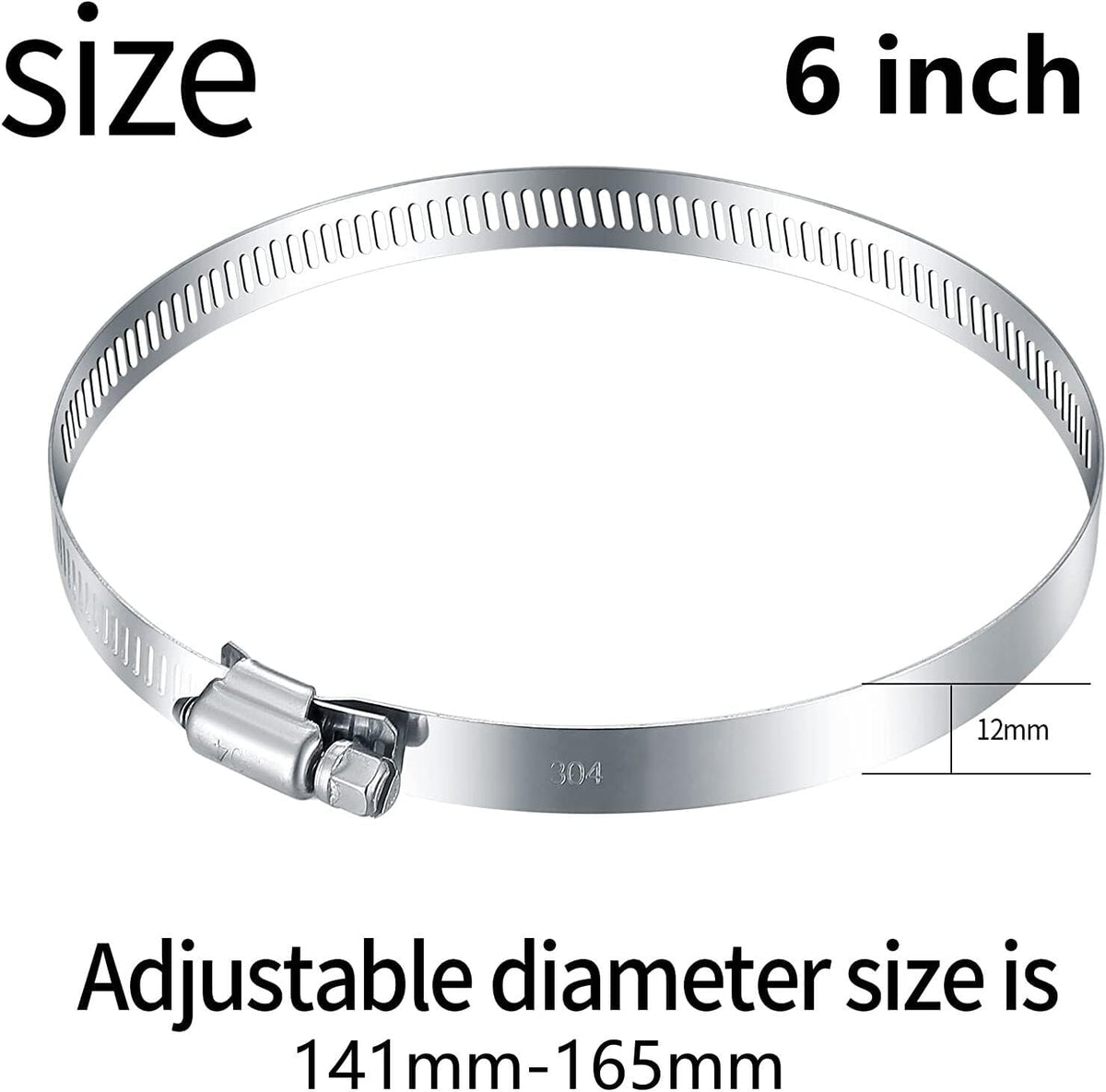 ya 11 9.14 baidi6-inch hose clamp set adjustable hose clamp suitable for water and gas hoses and automobile hoses