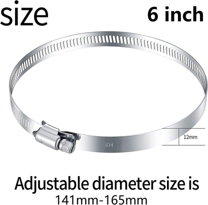ya 11 9.14 baidi6-inch hose clamp set adjustable hose clamp suitable for water and gas hoses and automobile hoses