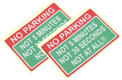 ya 5 8.24 baidi 2 PCS Warning Stickers Safety Products No Parking Hard to Remove