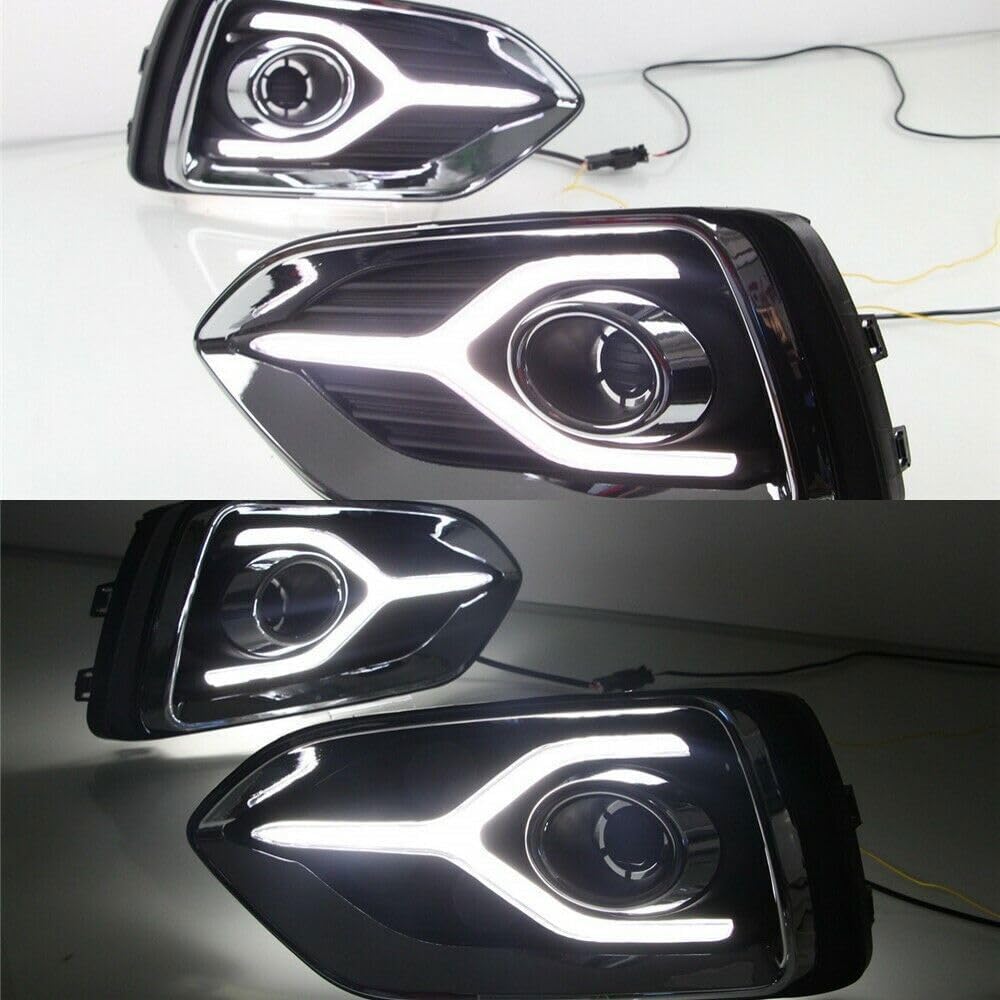 ya 9 10.24 Suitable for Hyundai Accent 2018-22 LED Daytime Running Lights Fog Lights Turn Signals Front-