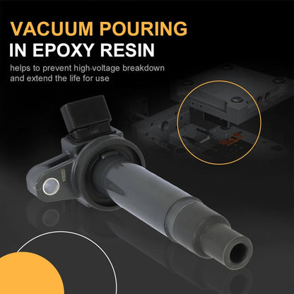 ya 9 10.24 4 New ignition coils for Toyota for Lexus V8 4.3L, 4.7L, and 5.7L engines. (Ignition coil number: 90919-02230400)