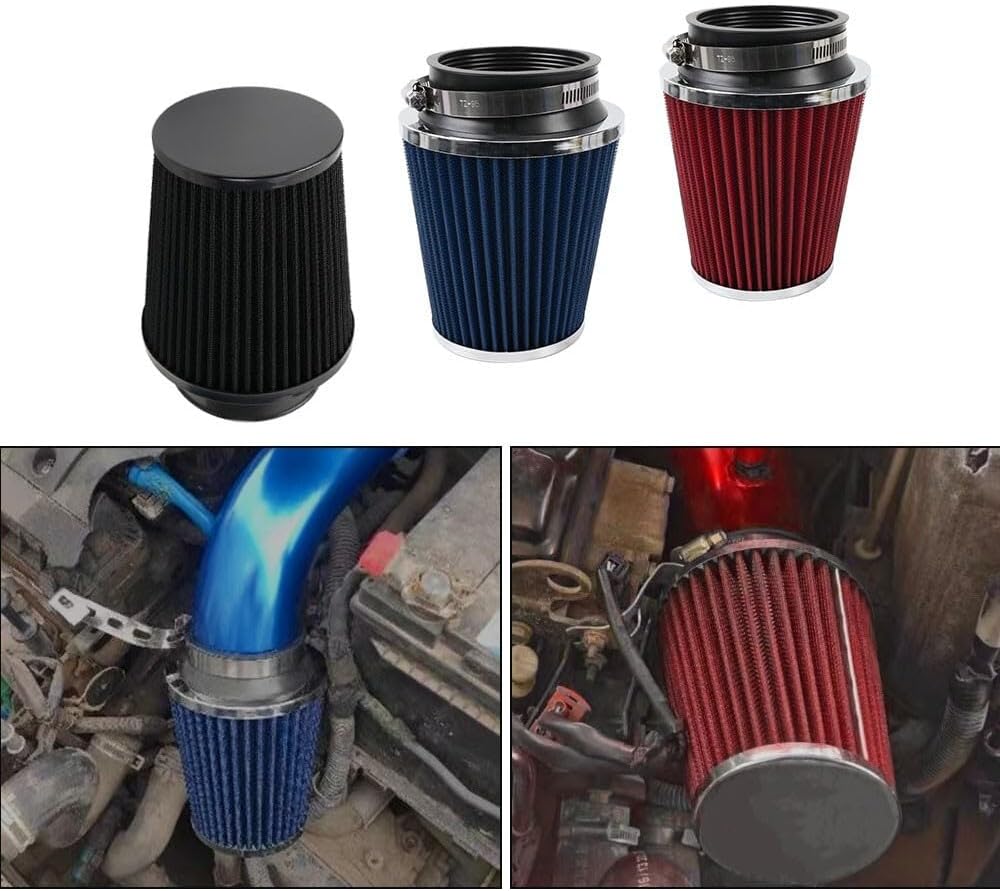 ya 13 9.15 baidi 3 76mm High Flow Inlet Dry Air Filter Cold Air Intake Cone Replacement