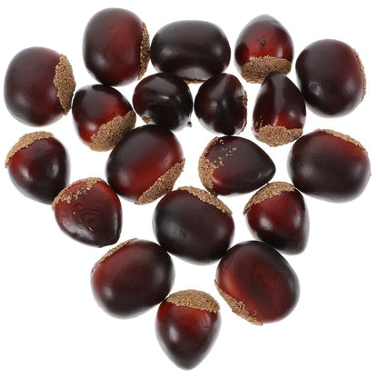 ya 5 8.10 20 Pcs Simulated Chestnut Nuts Simulation Chestnuts Decorative Artifical