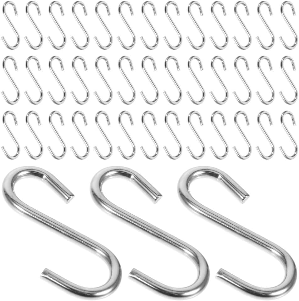 ya 26 10.21 baidi 100PCS Stainless Steel Hangers Metal Jewelry Hanging Hooks Hooks-7