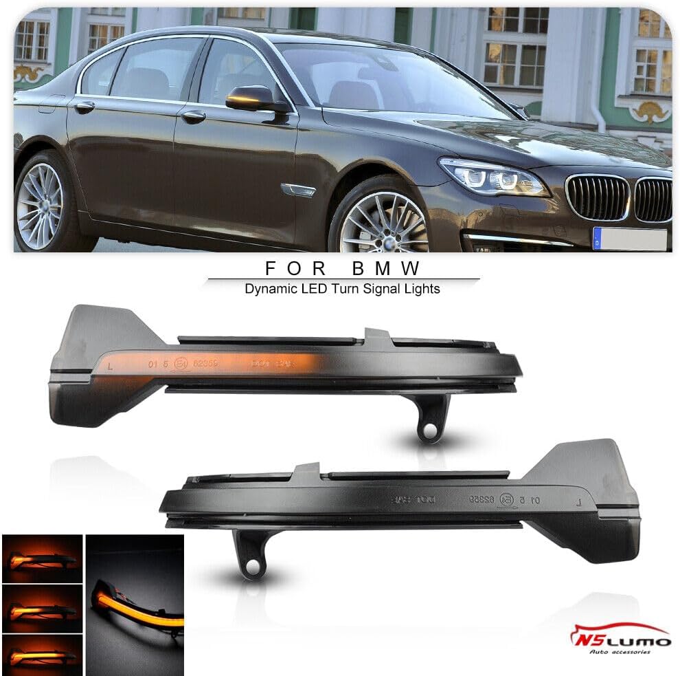 ya 4 8.10 Dynamic LED side mirror turn signal lights for BMW F10 F11 F07 F06 F12 F13 F02 LCI