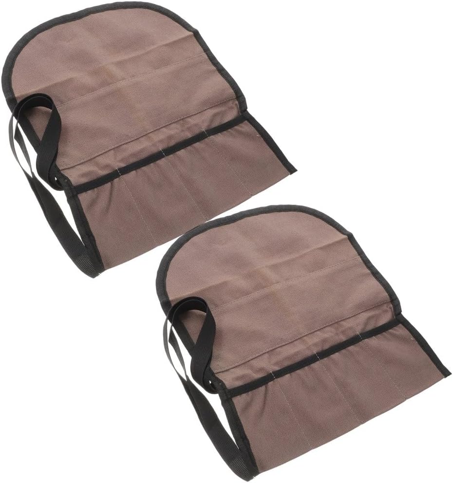 ya 26 10.21 baidi 2 Pcs Waxed Canvas Tool Bag with Organizer Pocket Foldable Carrier