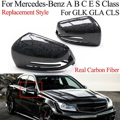 ya 11 9.14 baidiStain Carbon for Mercedes-Benz W212 W204 W221 W176 Car Side Mirror Cap Cover