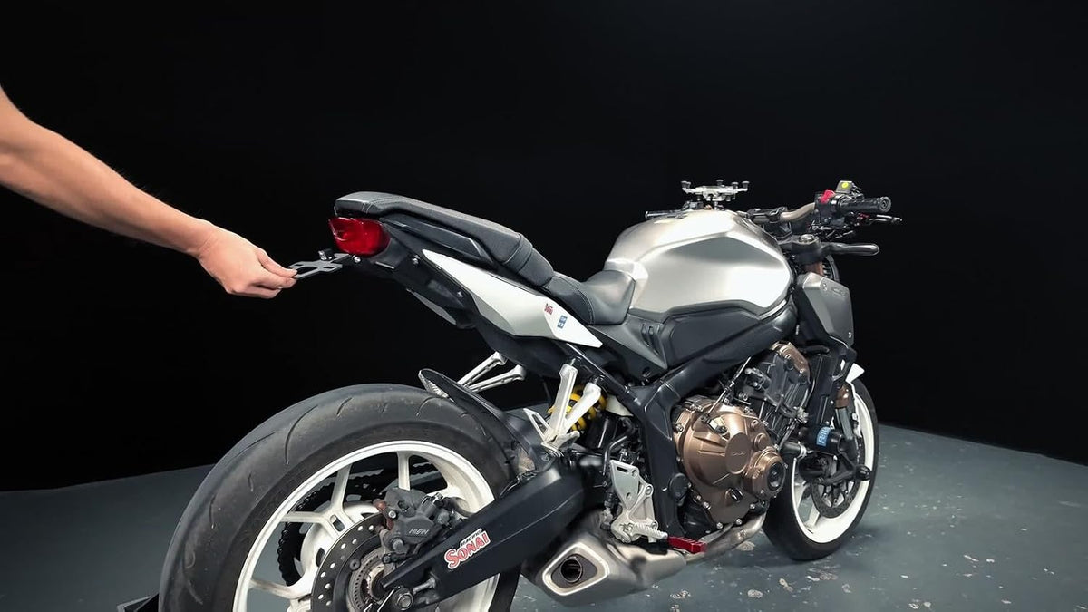 ya 13 9.15 baidi for Honda CBR650R CB650R 2019 20 Foldable Fender Eliminator License Plate Light