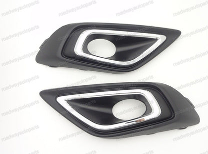 ya 7 8.24 baidi Front Bumper Driving Fog Light Lamps w/Cover Bezels for Honda Jade 2014-2016