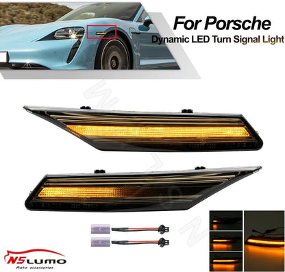 ya 7 8.24 baidi LED Dynamic Amber Side Marker Turn Signal Lights for 2020+ for Porsche for Taycan Sedan 