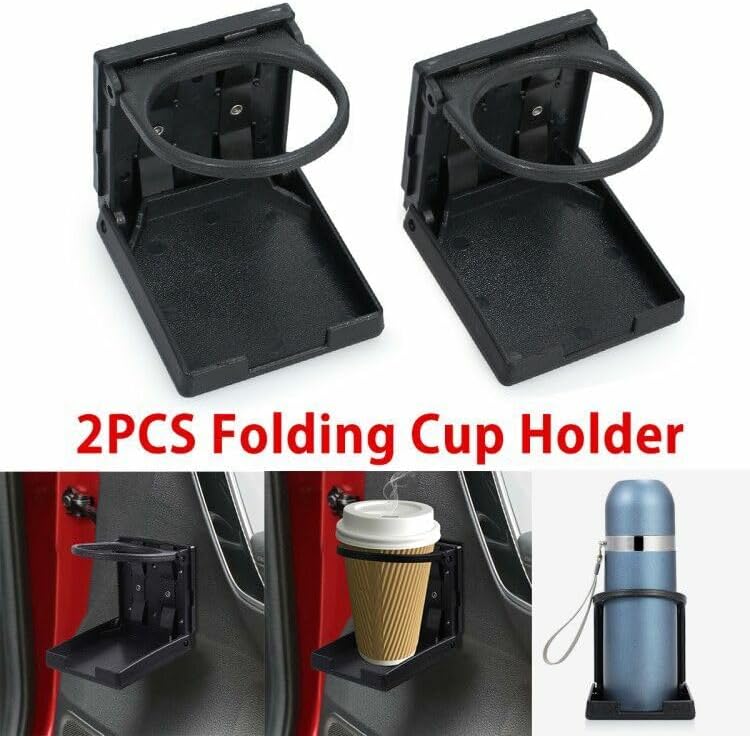 ya 6 8.14 2PCS Universal Car Van Folding Cup Holders Drink Holders Vehicle Boat Marine RV