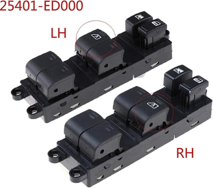 ya 5 8.10 Left Power Master Control Window Switch 25401ed000 25401-Ed000 for Nissan Tiida