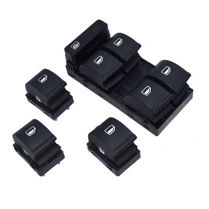 ya 6 8.14 8ED959851 Power Window Switch 4 Piece Set for Audi A4 2002-2008