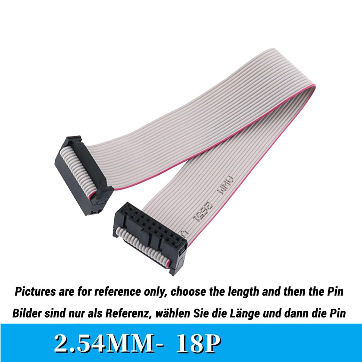 ya 16 10.20 baidi 6-64 Pin 2.54mm Pitch Female to Female IDC Flat Ribbon Extension 10CM-5M Long