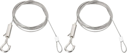 ya 26 10.21 baidi 2 Pcs 2m x 1.5mm Heavy Duty Adjustable Picture Hanging Wire Kit with Loop & Hook