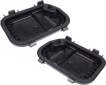 ya 9 10.24 Pair L&R Headlight Cover Cap Set For 2005-11 for Audi for A6 Quattro S6 4F0941158 Black