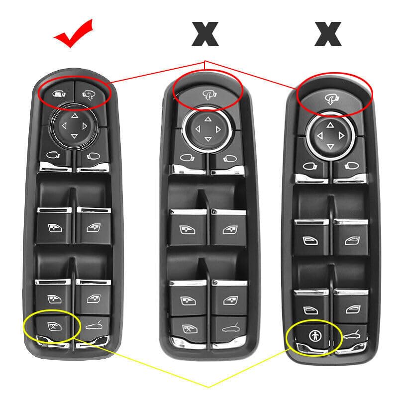 ya 8 8.24 baidi Front Left Window Switch Button Module fits for Porsche Cayenne 11-19 Macan 15-20