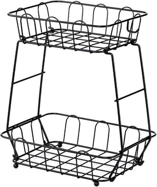 ya 26 10.21 baidi Multi Functional 2 Tier Fruit and Vegetable Basket for Kitchen Counters