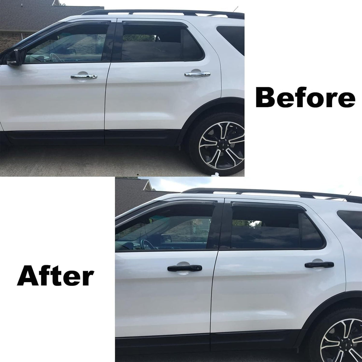ya 10 9.16 baidi Glossy Black for 2011-2019 for Ford Explorer 8PCS Door Handle Trim Covers NO SMR Key