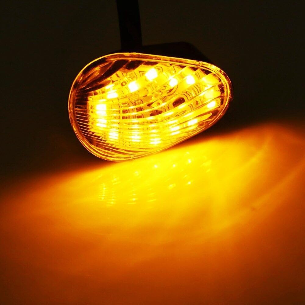 ya 4 8.14 1 Pair Amber LED Turn Signal Light Indicator Lamp Flush Mount For YZF