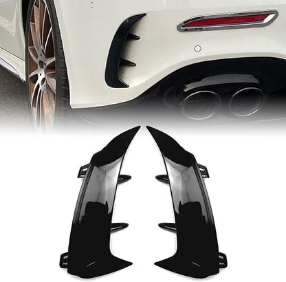 ya 4 8.14 for Benz A-class W177 2018-2022 Rear Bumper Splitter Spoiler Canard Air Vent