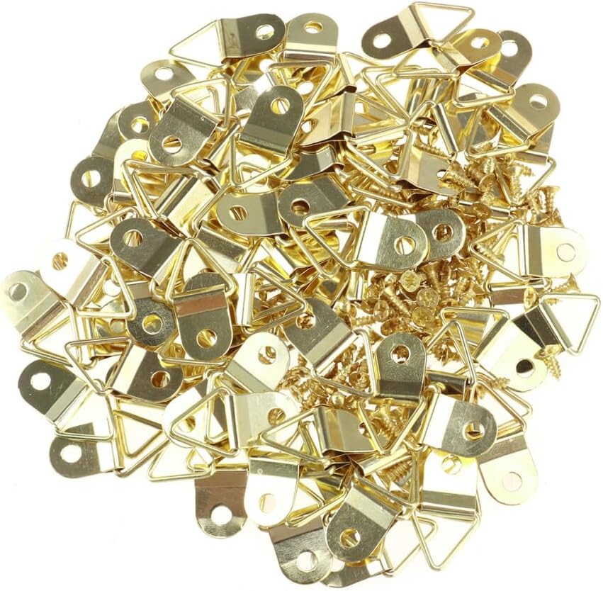 ya 26 10.21 baidi Triangle D Ring Single Hole Strap Hanger Picture & Frame Hanging w/Screw