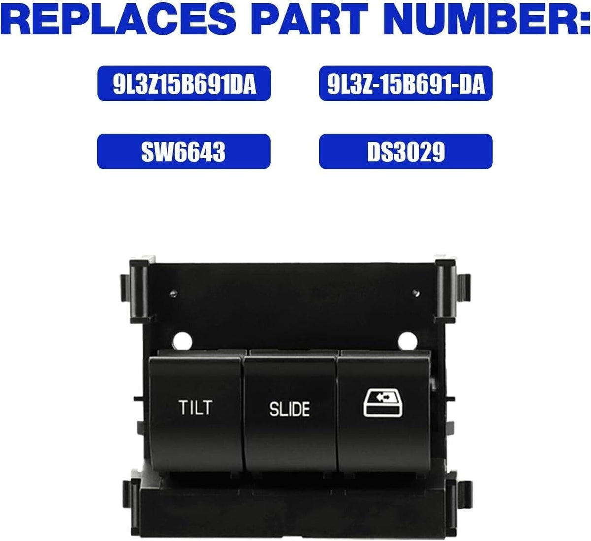 ya 5 8.10 Front top Console Rear Sliding Window Switch for Ford F-150 9L3Z15B691DA