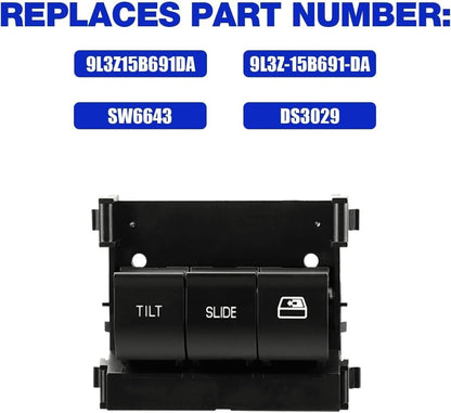 ya 5 8.10 Front top Console Rear Sliding Window Switch for Ford F-150 9L3Z15B691DA