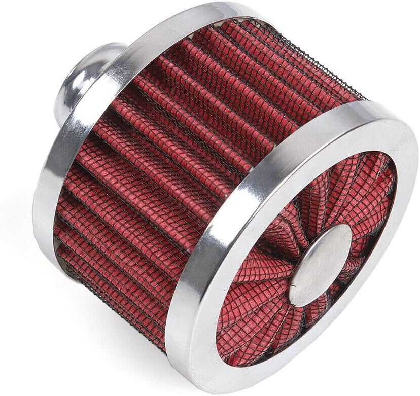 ya 13 9.15 baidi 2X Red Extra Flow 1 to 1-1/4 Push In Valve Cover Baffled Breather Vent Filter