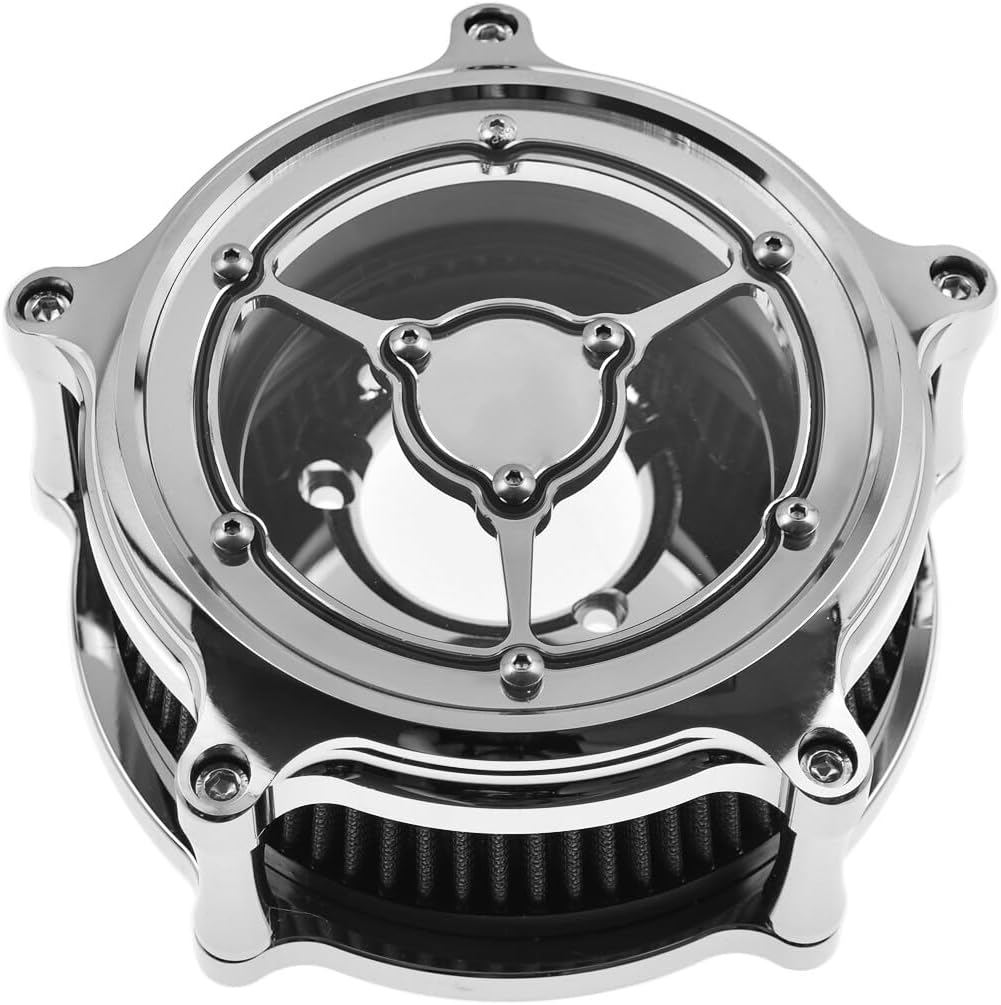 ya 5 8.10 Clarity Chrome Air Cleaner Filter for Harley Softail Breakout Fat Boy 2000-2015