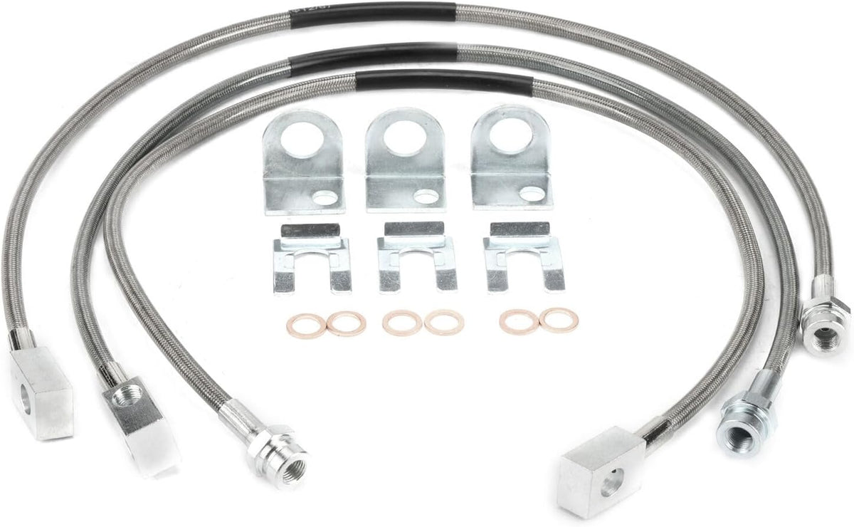 ya 10 9.16 baidi Extended Stainless Brake Lines Fit 87-06 for Jeep for Wrangler TJ YJ 84-01 Cherokee XJ