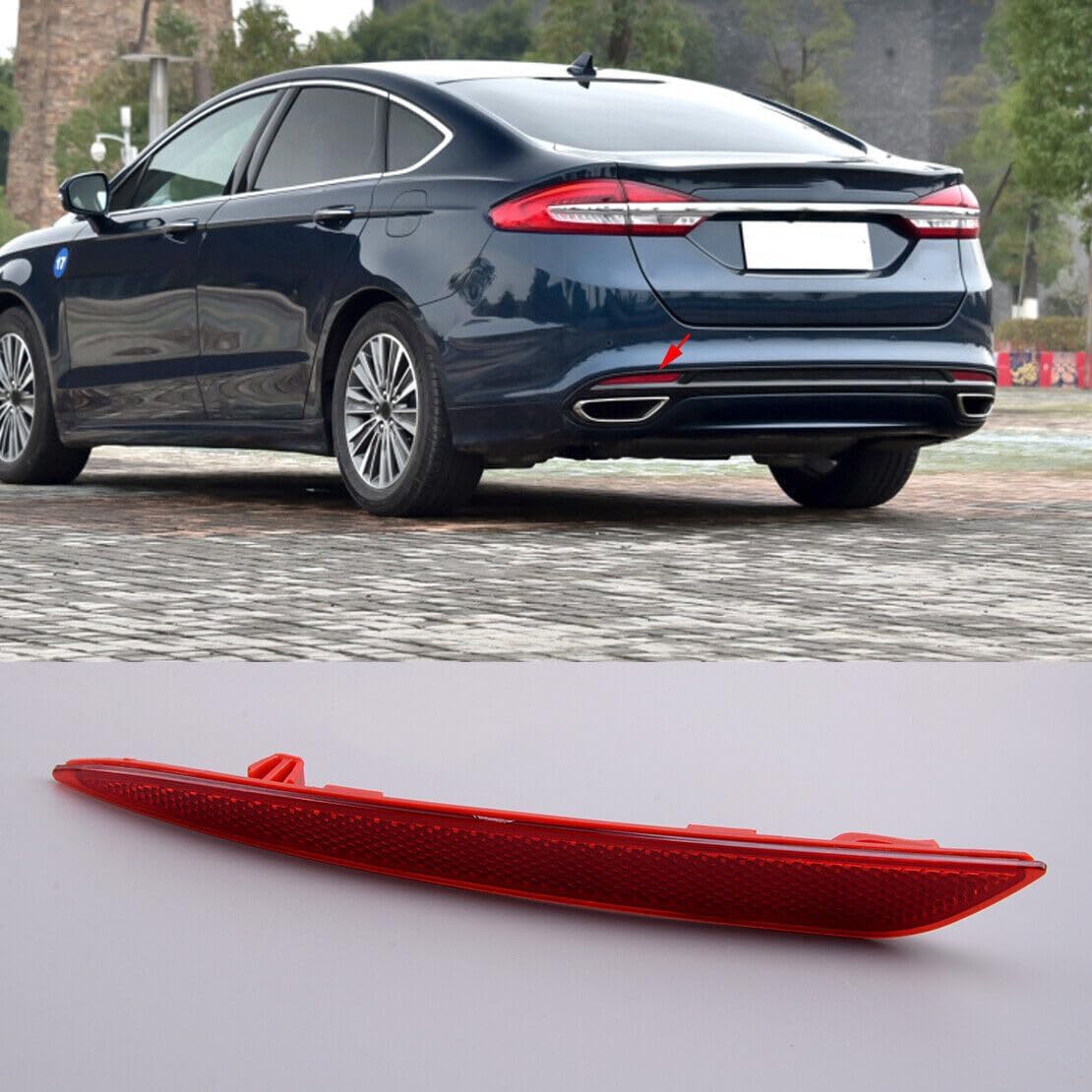 ya 4 8.10 Left Rear Bumper Reflector Fog Light Fits for Ford Fusion Mondeo 2013 2014-2017 