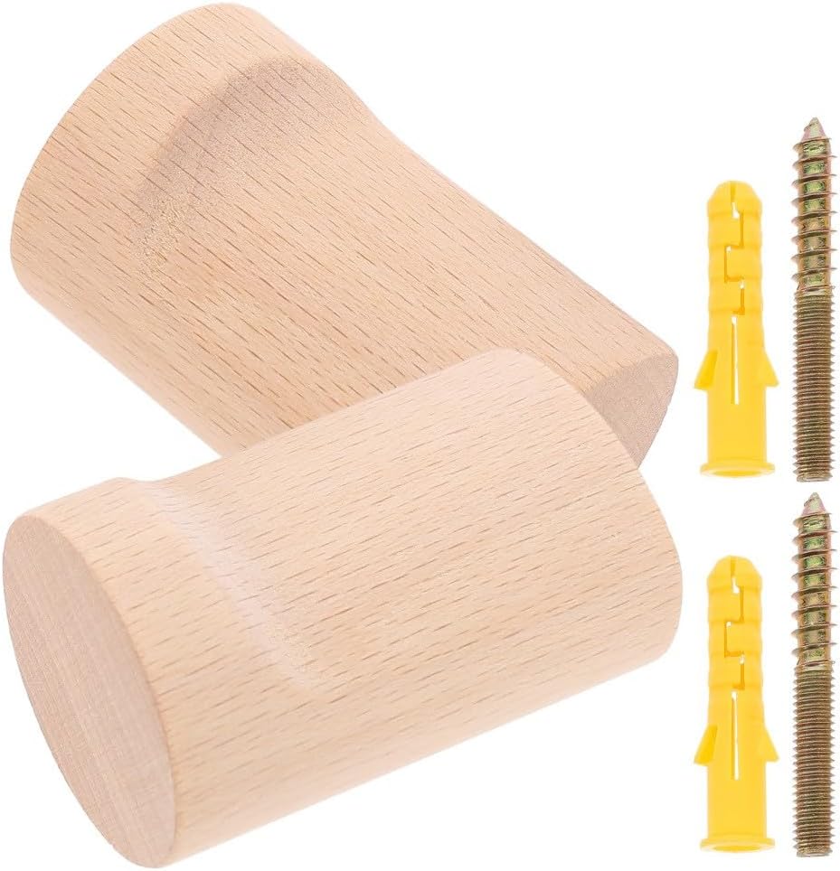 ya 26 10.21 baidi 2 Set Wooden Hook Hooks for Hanging Coat Pegs Wall Mounted Decorative-2