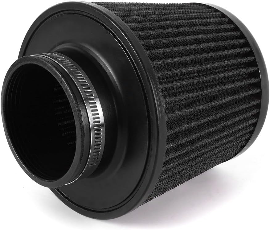 ya 13 9.15 baidi Universal 3 Inch 76mm Inlet Air Intake Cone Filter Replacement Air Filter BLACK