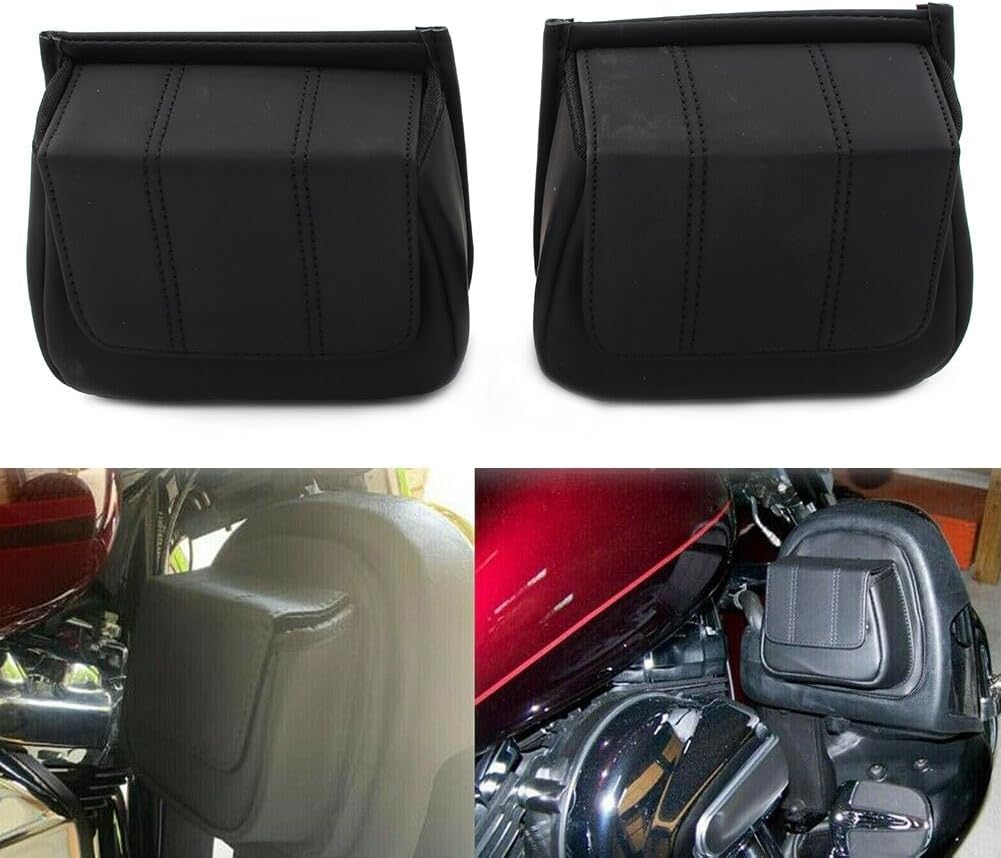 ya 12 10.8 baidi Fairing Lower Door Pocket Bags for Harley Touring 96-13 Road Street Glide Black