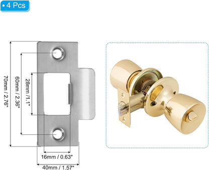 ya 26 10.21 baidi 4 Pcs Door Strike Plates T Cam Block Latch Strike Door Locks Plate Silver