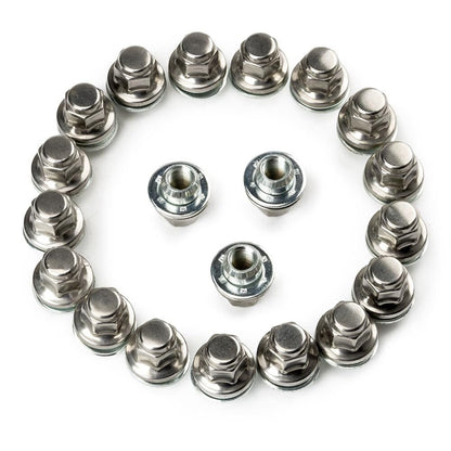 ya 5 8.10 20X Wheel Nuts for Jaguar S-Type X-Type XJ XJR XF Chrome Lug Bolt Stud 19-22 New
