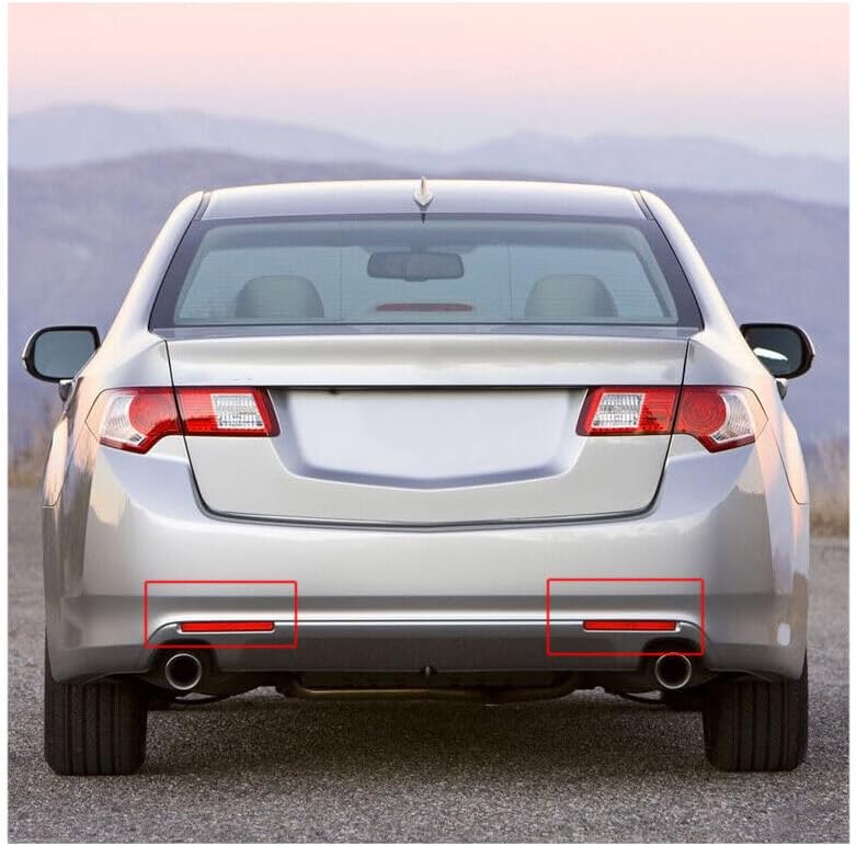 ya 4 8.14 2pcs Red LED Rear Bumper Reflector Tail Brake Fog Light Fits for Acura TSX 2009-14