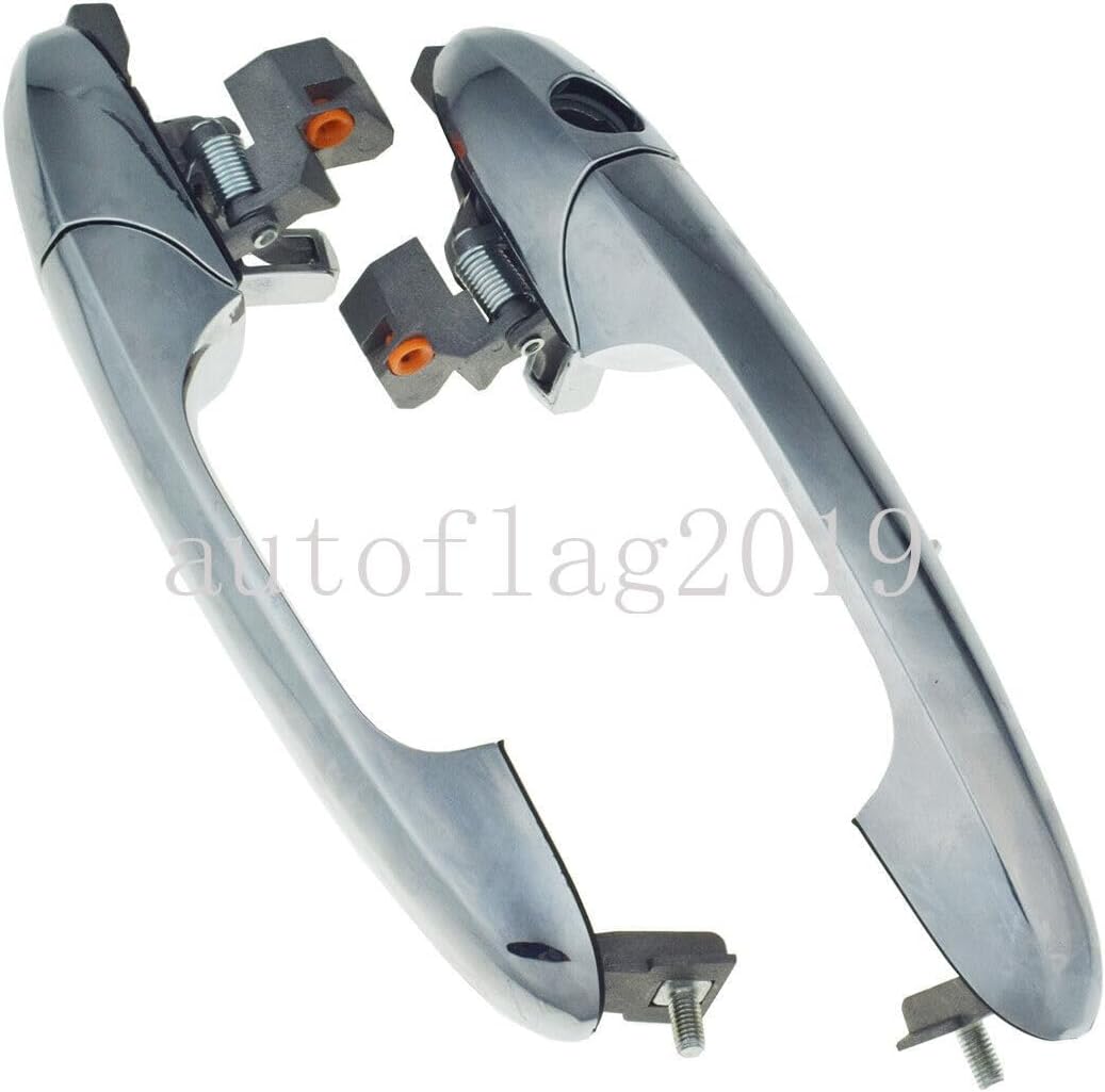 ya 2 8.15 for Fiat 500 2012-2019 2 Pieces Exterior Door Handles Chrome Front Left and Right 