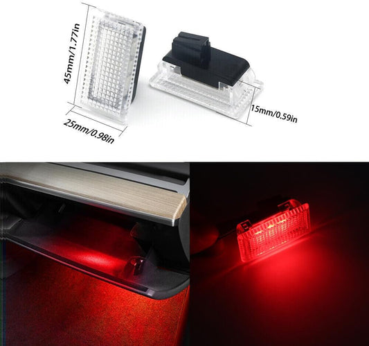 ya 4 8.8 2X For Tesla Model 3 S Y X Interior LED Lights Blubs Kit Replacement Red Lights