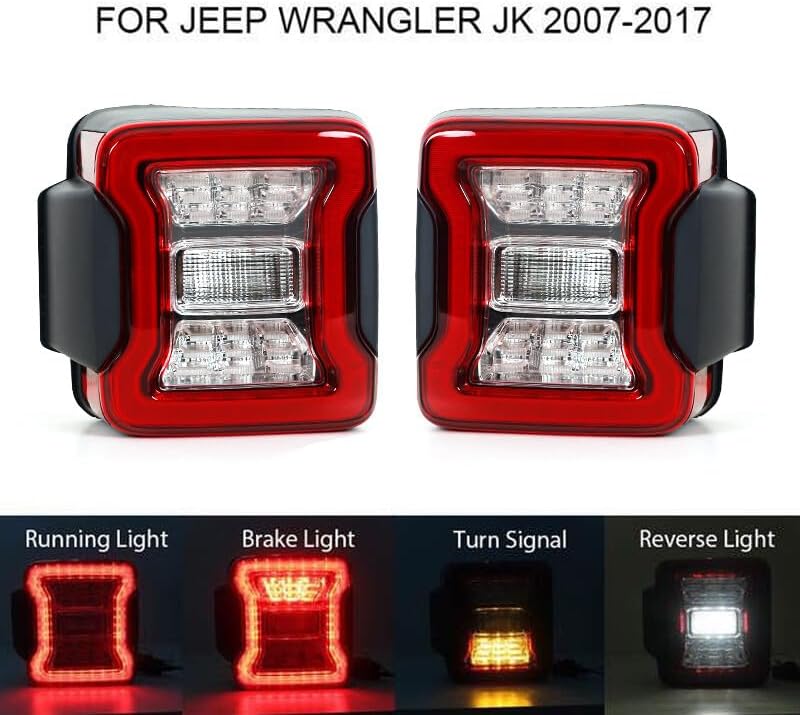 ya 10 9.16 zhengce A pair of tail light assembly LED type for Jeep for Wrangler around 2018