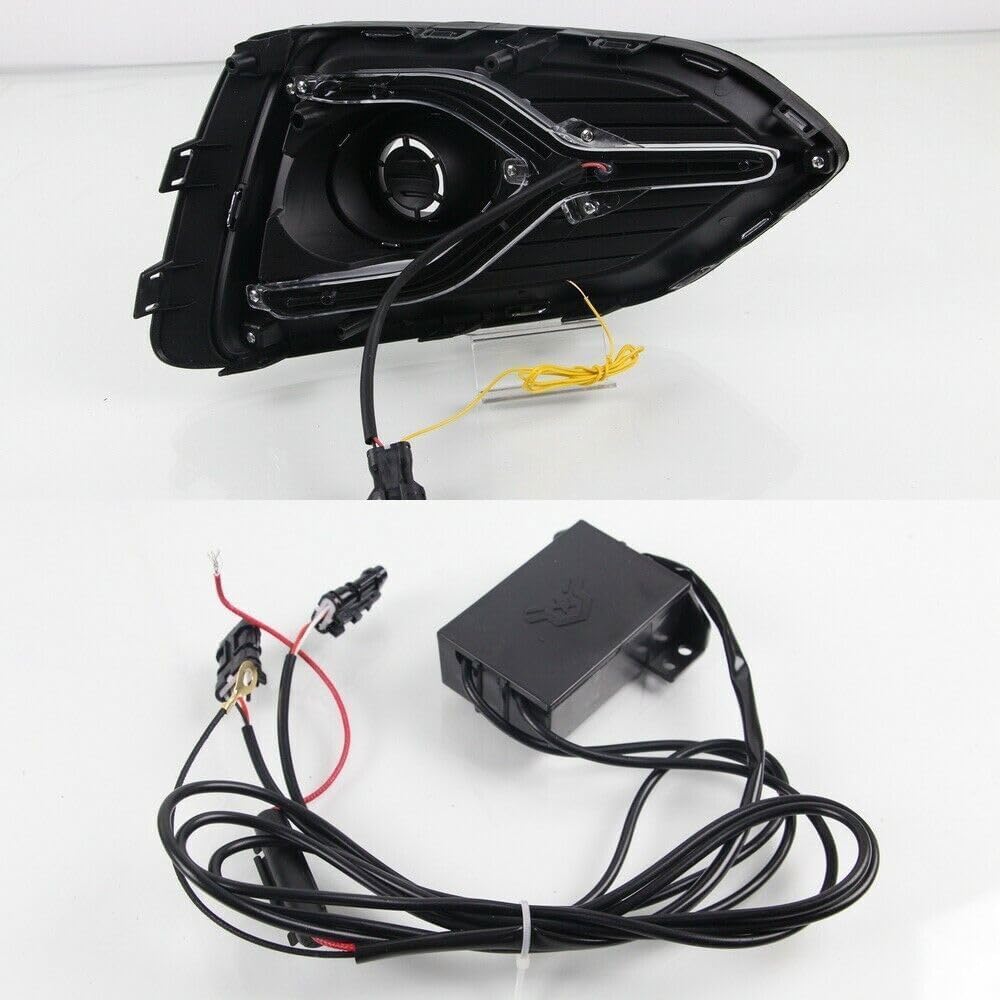 ya 9 10.24 Suitable for Hyundai Accent 2018-22 LED Daytime Running Lights Fog Lights Turn Signals Front-