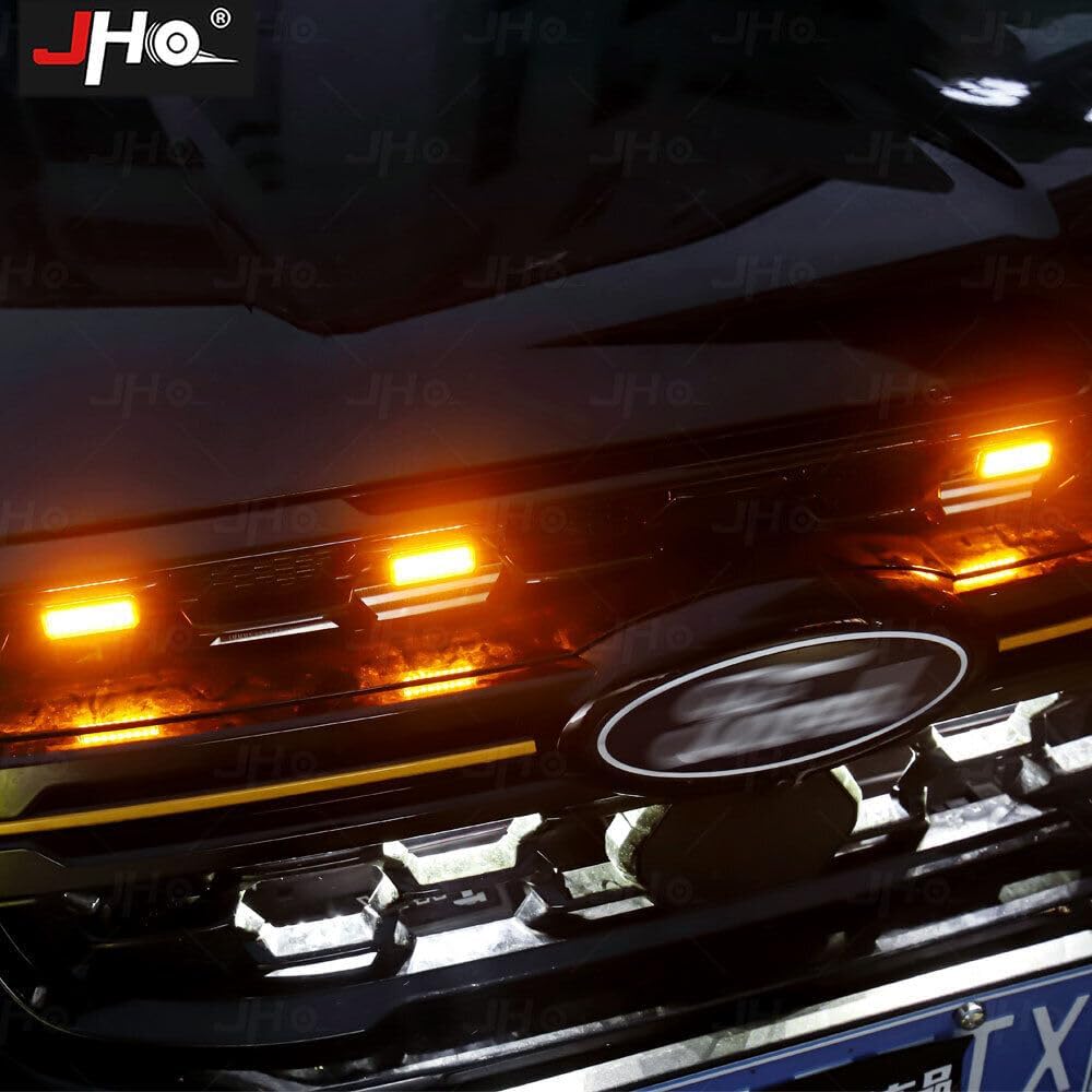 ya 7 8.24 baidi 4X Amber LED Front Grille Light for Ford Ranger 2023-2025 With Remote Controller