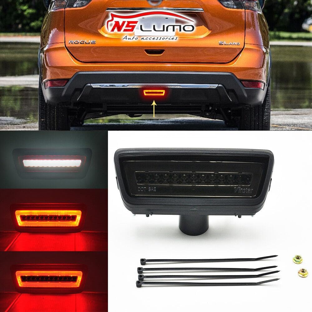ya 7 8.24 baidi Smoked Lens 3 in 1 LED Rear Fog Brake Tail Light for Nissan for X-Trail Rogue Murano 